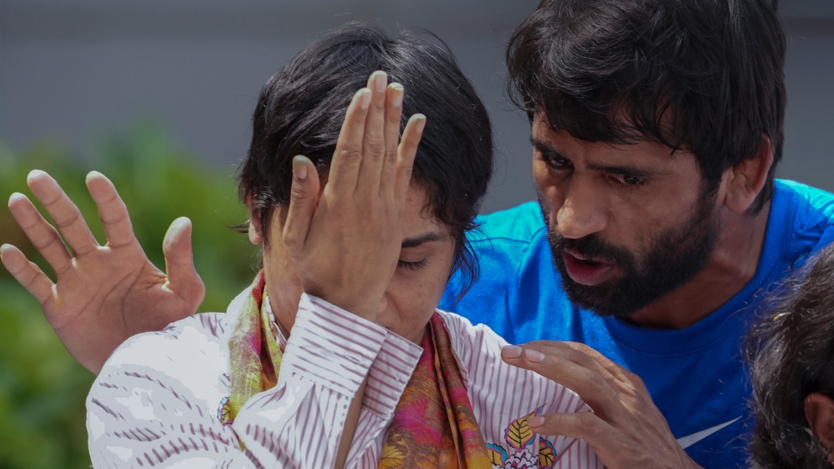 Vinesh Phogat with Bajrang Punia